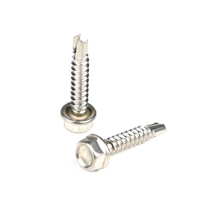 Tornos metálicos de autoperforación con cabeza hexagonal con sistema de medición INCH y acero inoxidable