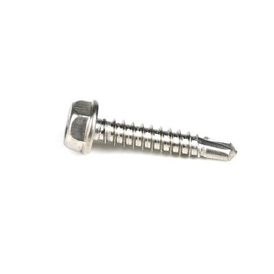 Tornos metálicos de autoperforación con cabeza hexagonal con sistema de medición INCH y acero inoxidable