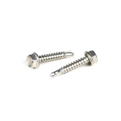 Tornos metálicos de autoperforación con cabeza hexagonal con sistema de medición INCH y acero inoxidable