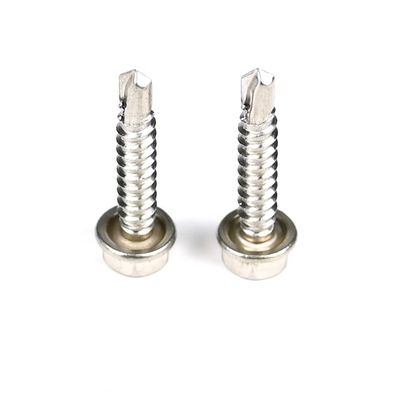 Tornos metálicos de autoperforación con cabeza hexagonal con sistema de medición INCH y acero inoxidable