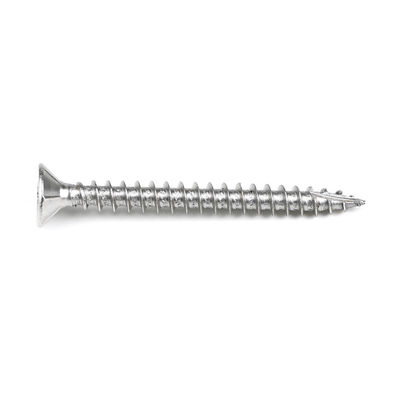 SUS316 de acero inoxidable tipo 17 punto Pozi doble Csk cabeza tornillos de cartón de cinc con 6 puntas para madera