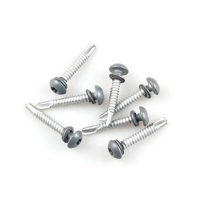 Parafusos de auto-perforación 12 parafusos bimetales con lavadora Epdm Bi metal de color recubierto Torx Pan cabeza