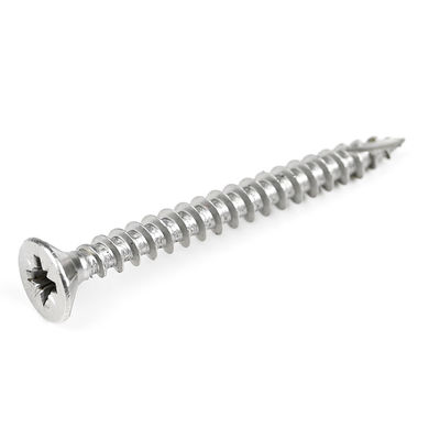 SUS316 de acero inoxidable tipo 17 punto Pozi doble Csk cabeza tornillos de cartón de cinc con 6 puntas para madera