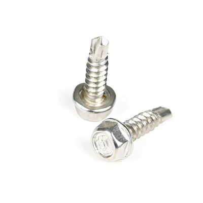 Vírculos de autoperforación de cabeza hexagonal de acero inoxidable con prueba 100% QC para estructuras de acero