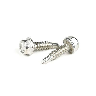 Vírculos de autoperforación de cabeza hexagonal de acero inoxidable con prueba 100% QC para estructuras de acero
