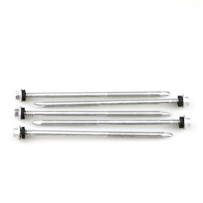 Panel de sándwich Largo tornillo de perforación automática ST5.5x140 ZINCO PLATADO Acero inoxidable Bi Metal Tek