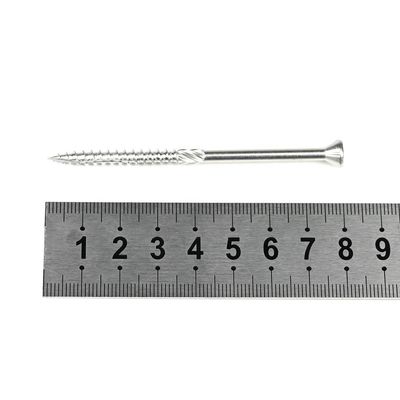 Prueba 100% QC INCH tornillo de madera para la puerta recorte cabeza plana Torso de receso de hilo parcial