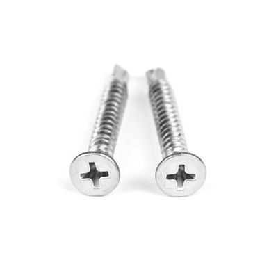 Instalación con tornillos de perforación automática con cabeza plana de acero inoxidable Phillips Countersunk