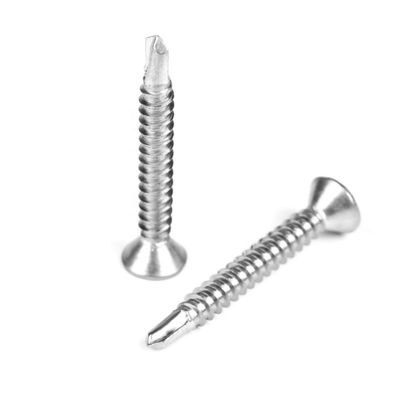 Instalación con tornillos de perforación automática con cabeza plana de acero inoxidable Phillips Countersunk