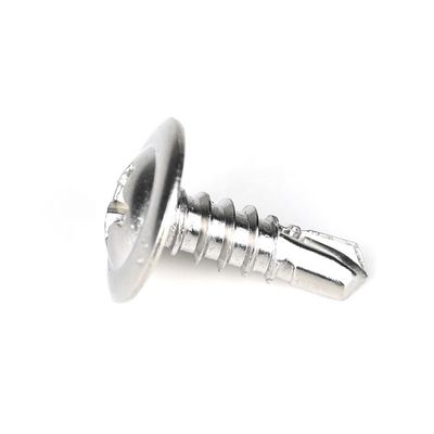 Cabeza de la oblea de Phillips Tornos de auto-perforación de acero inoxidable 410 M4.2x13mm GB estándar