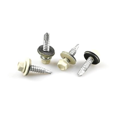 Los tornillos de perforación automática de brida hexadecimal A2 negro con color Epdm 5.5 x 25 Tek Tornos para techos
