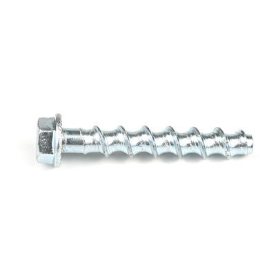 M8x60mm Tornos de hormigón con cabeza de brida HEX con acabado liso y material de acero al carbono