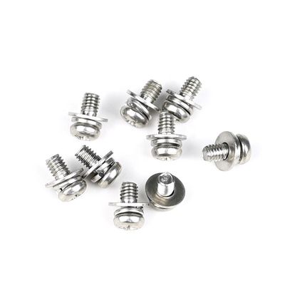 M4 X 8mm Tornos de la máquina Phillips para camas planas 100% QC probado y estándar ISO