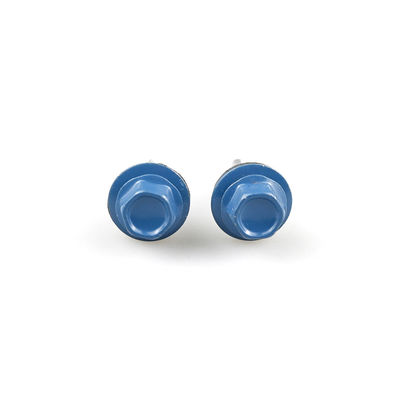 6.3x22 cabeza hexagonal para auto-perforación tornillo de acero inoxidable bi-metal Techo de costura tornillos en azul