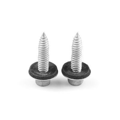 Parafusos de techo de cabeza plana de acero inoxidable 304 bimetal con lavavajillas de goma