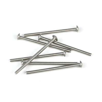 ISO estándar Zinc acabado M4 botón Phillips cabeza de máquina tornillo 65mm de acero inoxidable SS304