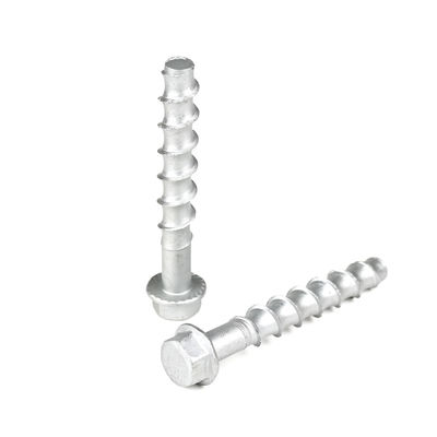 Hex Flange Drive Veros de hormigón de acero al carbono M12x100mm para aplicaciones de trabajo pesado