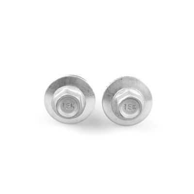 Parafusos de techo de cabeza plana de acero inoxidable 304 bimetal con lavavajillas de goma