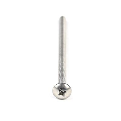 ISO estándar Zinc acabado M4 botón Phillips cabeza de máquina tornillo 65mm de acero inoxidable SS304