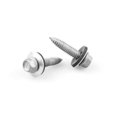 Parafusos de techo de cabeza plana de acero inoxidable 304 bimetal con lavavajillas de goma