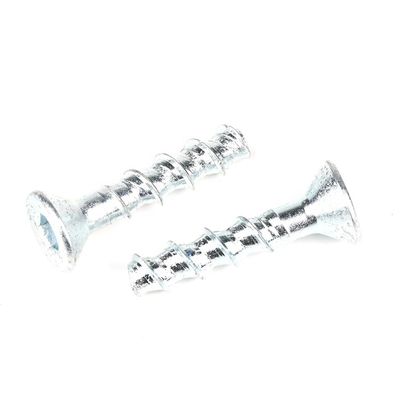 Acero al carbono Zinc blanco Revestido con enchufe hexagonal Cabeza plana Auto-perforación albañilería tornillos de hormigón M8 50mm