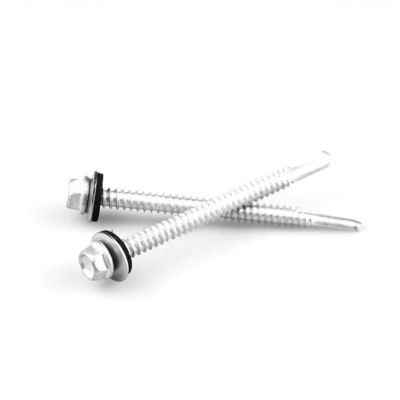 Grúas de auto-perforación de acero inoxidable bi-metálico de brida hexadecimal estándar GB 12x75 mm con EPDM