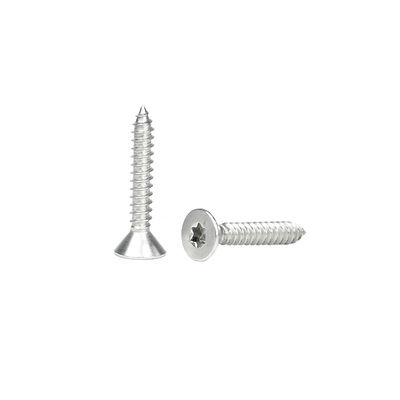 Torx de acabado plano contrafundido para madera de acero inoxidable 316