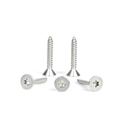 Torx de acabado plano contrafundido para madera de acero inoxidable 316