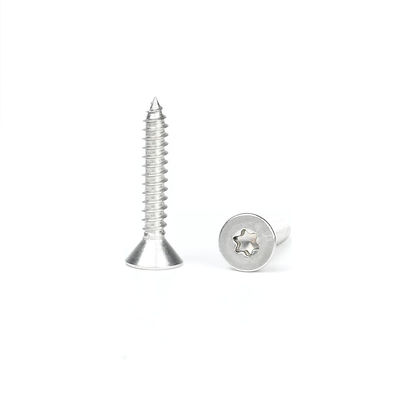 Torx de acabado plano contrafundido para madera de acero inoxidable 316