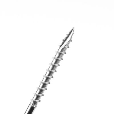 SS316 Tipo 17 Costillas Cabeza cuadrada Csk tornillos para construcción de madera