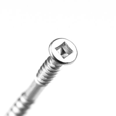 SS316 Tipo 17 Costillas Cabeza cuadrada Csk tornillos para construcción de madera