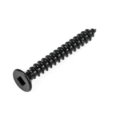 Construcción métrica de madera 410 de acero inoxidable de cabeza plana tornillos de madera negra para tabiques de madera
