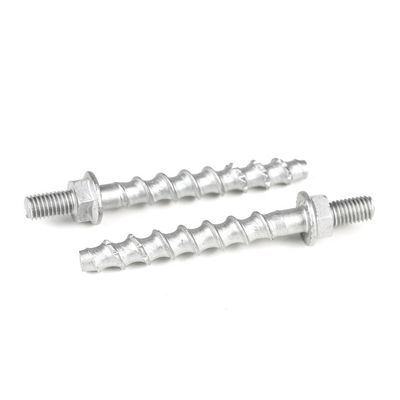 Zinc revestimiento antirrujo anclajes de doble cabeza tornillo de mampostería SS410 de acero inoxidable tornillo de hormigón