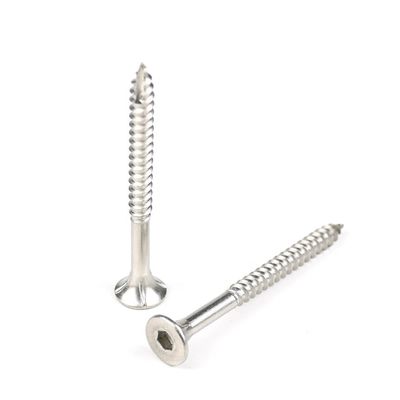 304 de acero inoxidable Hexagón de conexión de hardware de tornillo 75mm para la construcción de edificios de madera