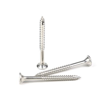 304 de acero inoxidable Hexagón de conexión de hardware de tornillo 75mm para la construcción de edificios de madera