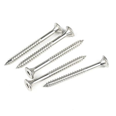 304 de acero inoxidable Hexagón de conexión de hardware de tornillo 75mm para la construcción de edificios de madera