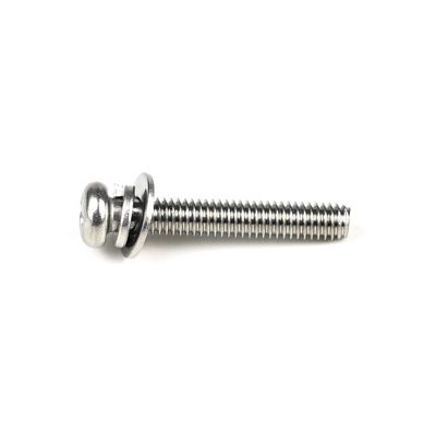 ISO estándar M4 X 25mm de acero inoxidable cabeza de la cacerola Phillips tornillos de la máquina con lavadora para la puerta