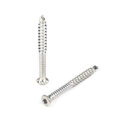 Parafusos de perforación automática de estructura de acero con mediciones métricas y torsión de cabeza ovalada