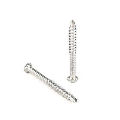 Parafusos de perforación automática de estructura de acero con mediciones métricas y torsión de cabeza ovalada
