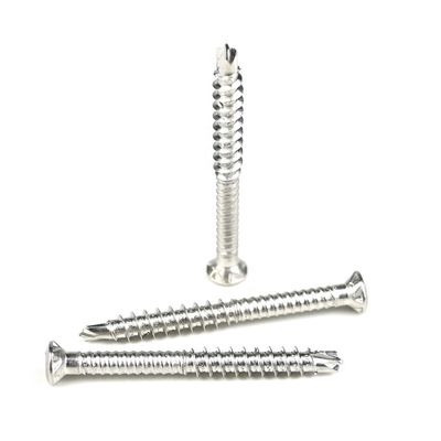 Parafusos de perforación automática de estructura de acero con mediciones métricas y torsión de cabeza ovalada