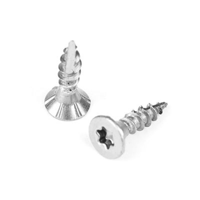 Trim Pozi doble cabeza plana tornillo de cartón de astillas contrafundido de cabeza de cubierta tornillos para suelo de madera