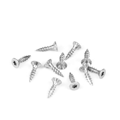 Trim Pozi doble cabeza plana tornillo de cartón de astillas contrafundido de cabeza de cubierta tornillos para suelo de madera