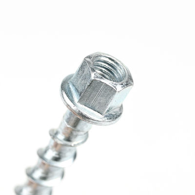 HEX Flange Zinc revestido de acero al carbono de hormigón de mampostería de tornillo anclajes para el sistema de techo