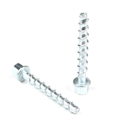HEX Flange Zinc revestido de acero al carbono de hormigón de mampostería de tornillo anclajes para el sistema de techo