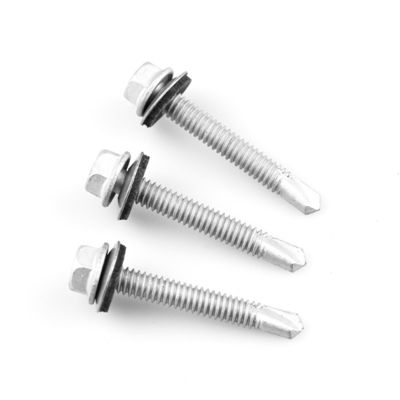 Bi Metal Hex Head Epdm para perforación con tornillo de acero inoxidable de acero al carbono Scm435