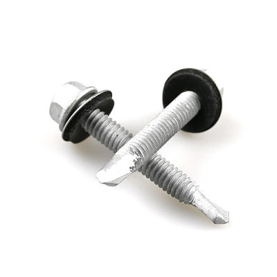 Bi Metal Hex Head Epdm para perforación con tornillo de acero inoxidable de acero al carbono Scm435