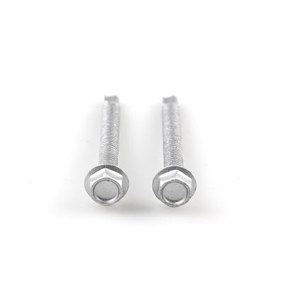 Flanca de revestimiento de instalación Tornos de auto-perforación con cabeza hexagonal SS304 Tornos bi-metálicos Tornos de perforación Tornos de cola 6.3x65mm