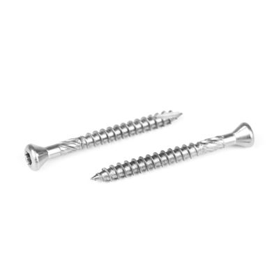 Venta directa de tornillos planos de placa de zinc negro para cubiertas de cabeza de torsión de tablero de astillas de madera