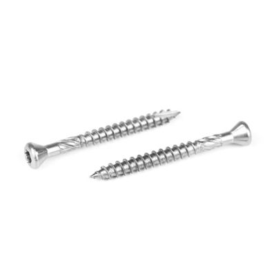 Parafusos de cartón de hierro de acero inoxidable de la norma ISO con cabeza plana roscada con roscado Torx A2 zinc