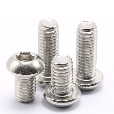 Acero inoxidable ISO A2 Enchufe hexagonal Allen cabeza de botón perno Ss304 ISO7380 perno 100% Prueba QC